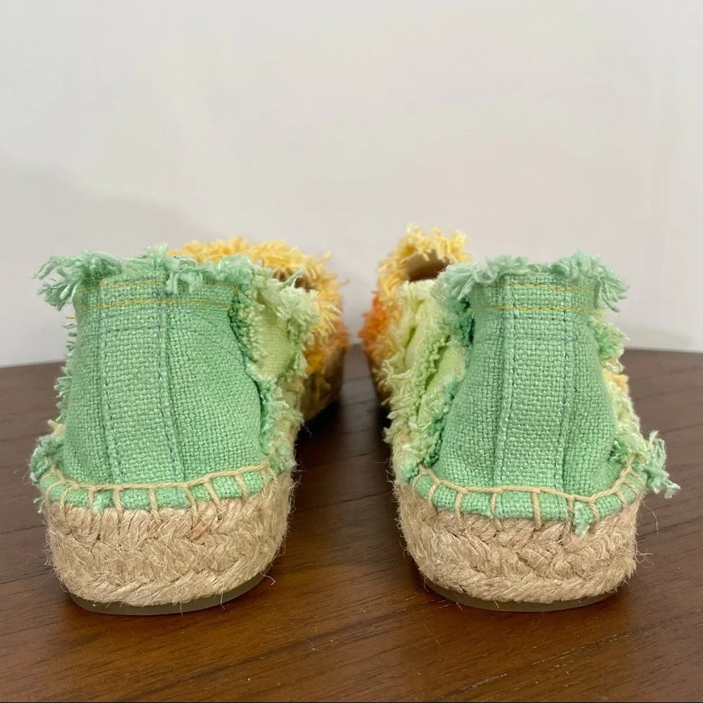 Summery Anthropologie/Soludos Ombre Smoking Slippers Sherbert Multicolor, 7.5